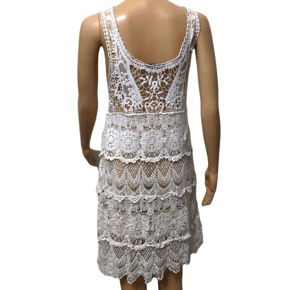 DULCIE White Crochet Lace Doily Dress S - Picture 5 of 8